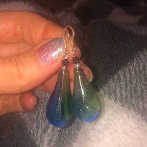 Sterling Silver Blown Glass Earrings